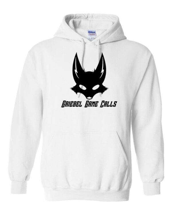 A white hoodie with the words " orignal game calls ".