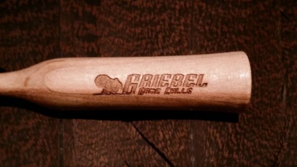 A baseball bat with the name of gabriel on it.