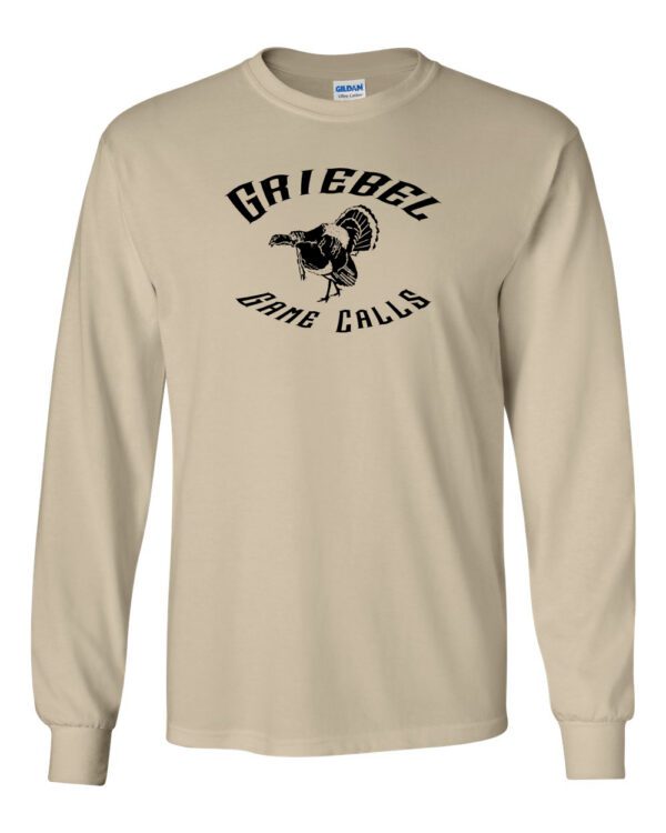 A long sleeve t-shirt with the words griebel lodge calls printed on it.